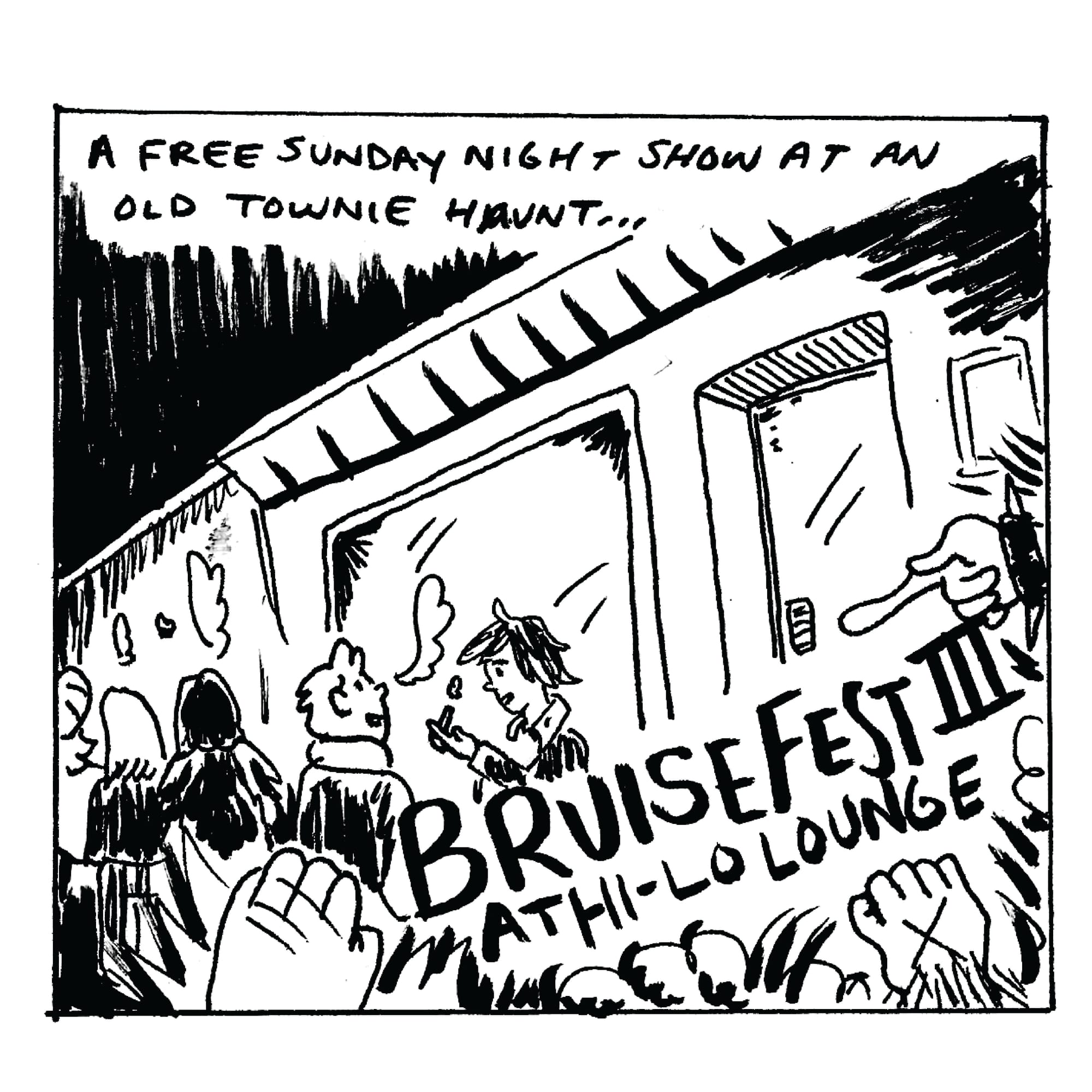 Bruisefest III was taking place at Hi-Lo on the coldest Sunday evening Georgia’s experienced all year. All the little punks are bundled up and blasting cigs outside. The house music inside is as loud as the bands, so you can either go deaf or join the frigid smoke circle between sets. I was fortunate to catch Mr [Redacted], Regulator, and Trepid out of the five bands playing. I’d seen the latter two before during a previous Bruisefest and Shit Fest show, but this was my first time seeing Mr [Redacted]. 