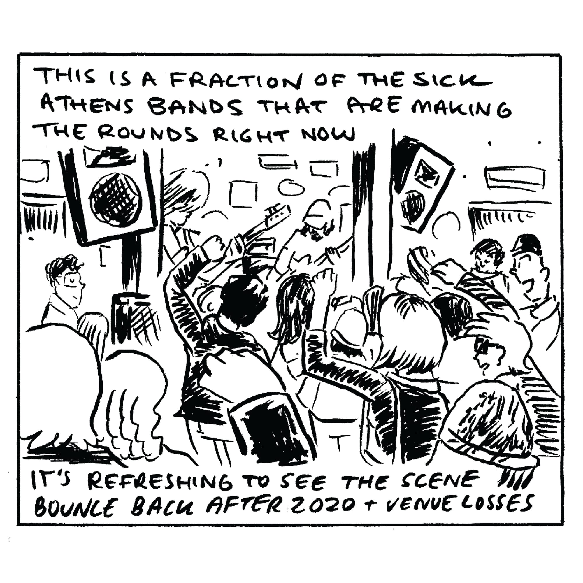 From the perspective of a returning Athenian who loves a good punk show, it I feels good to see that the scene continues to remake itself. Athens will always be that little guitar town down south where punks are always welcome. 