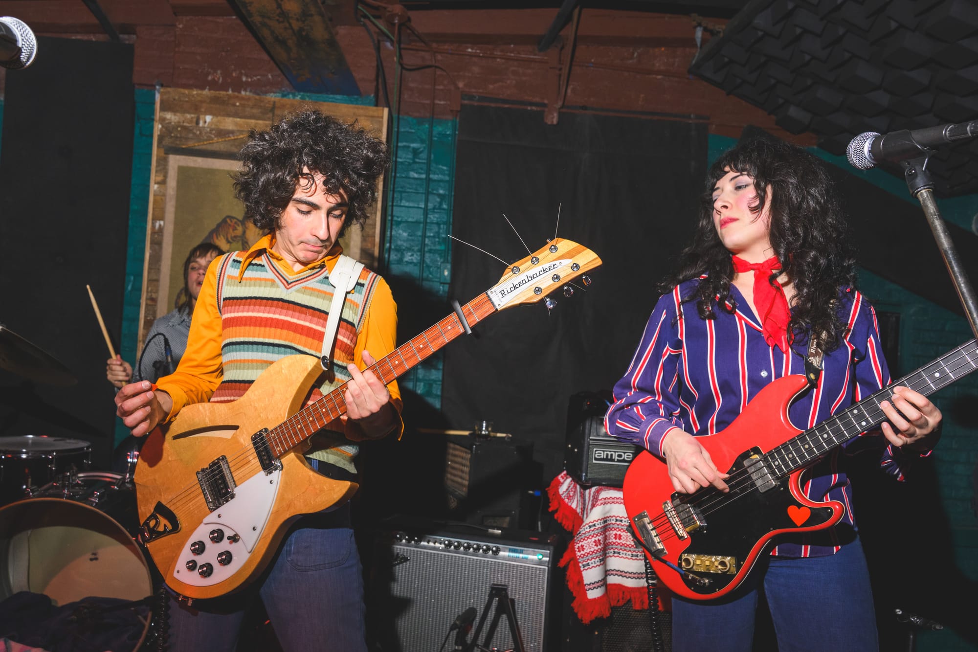 Antonio and Ava performing at Mod Lang’s record release show; photos by Doug Coombe