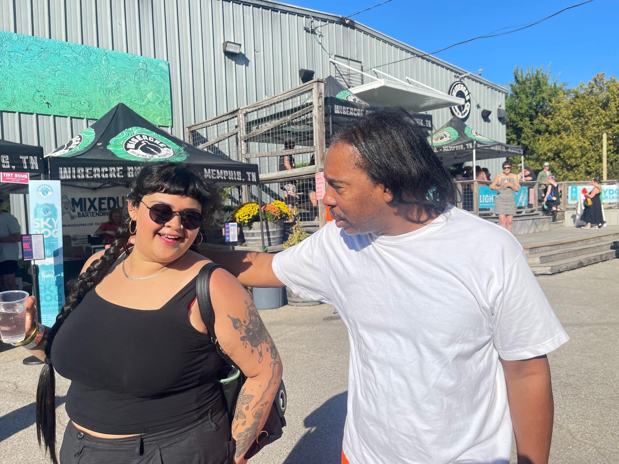 Sonam with Tommy Wright III at Gonerfest; photo by Evan Minsker