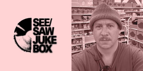 see/saw jukebox graphic by Tyler Nickell, Randy Randall photo courtesy the artist