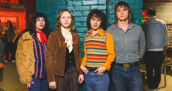 Mod Lang at their album release show at Detroit’s Paris Bar on February 21, 2026; photos by Doug Coombe